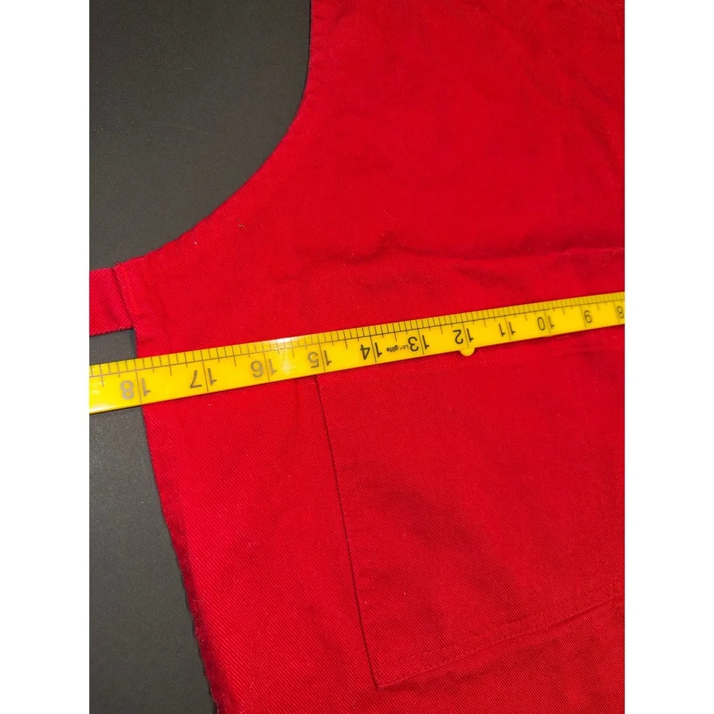 Williams Sonoma Kids Red Nutcracker Embroidered Christmas Apron Cotton Twill